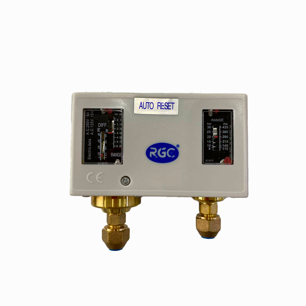 Dual pressure control R22 - R404A - R507 - R134a reset auto/auto flare P830E RGC