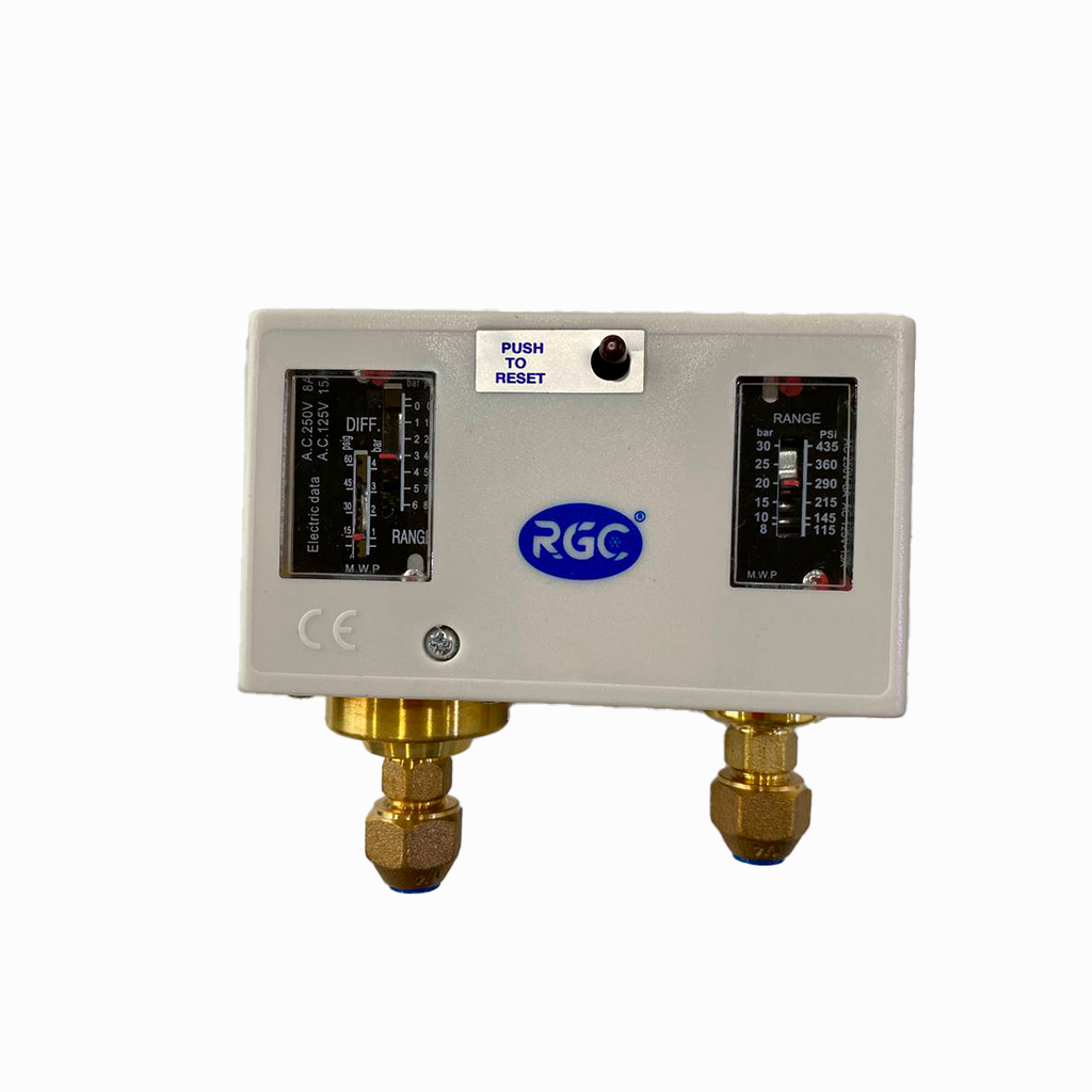 Dual pressure control R22 - R404A - R507 - R134a reset auto/manual flare P830HME RGC