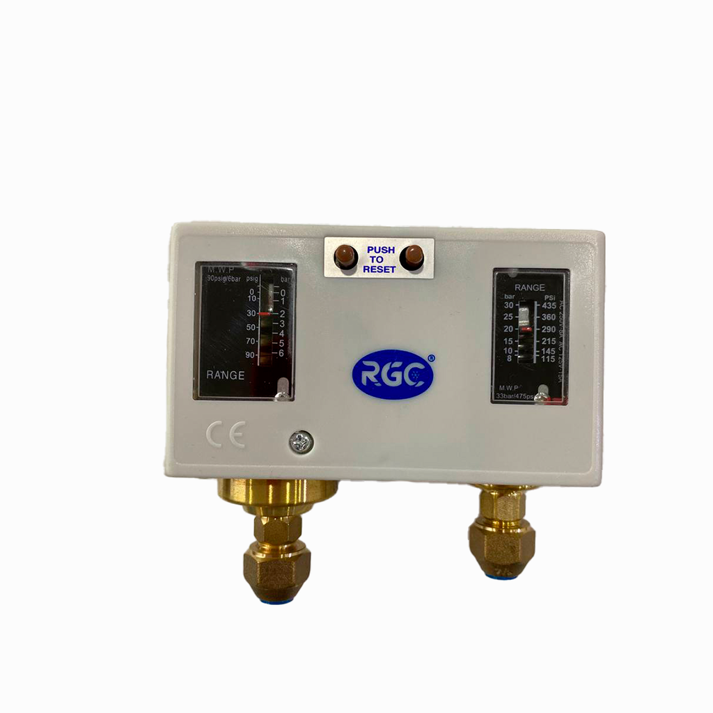 Dual pressure control R22 - R404A - R507 - R134a reset manual/manual flare P830HLME RGC