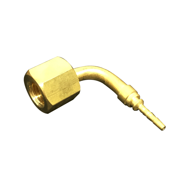 Fitting insert curvo 90 con tuerca para capilar termoplastico RGC