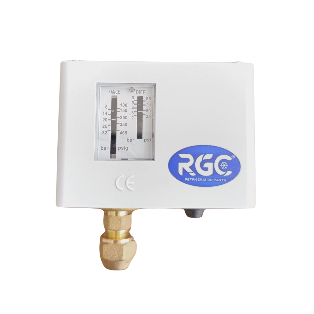 Presostato de alta R22 - R404A - R507 - R134a reset automatico flare P545DE RGC