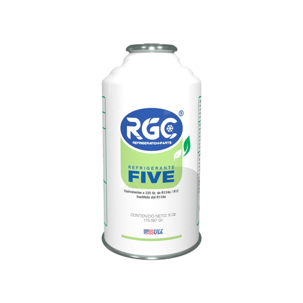 Refrigerante FIVE (Reemplazo R-134a) 6 oz 12 x caja RGC