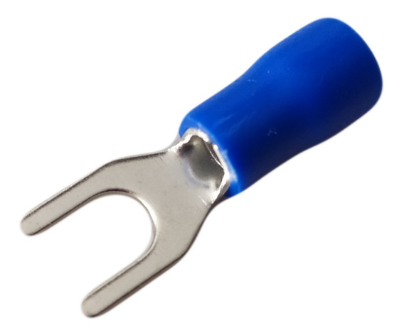 Terminal tipo U 14-16 AWG 1/4 forro azul Und RGC