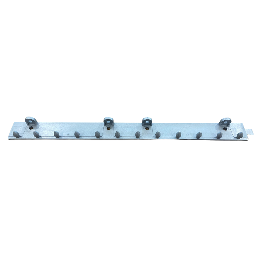 Base gris plastica 60cm para montaje de cortina PVC