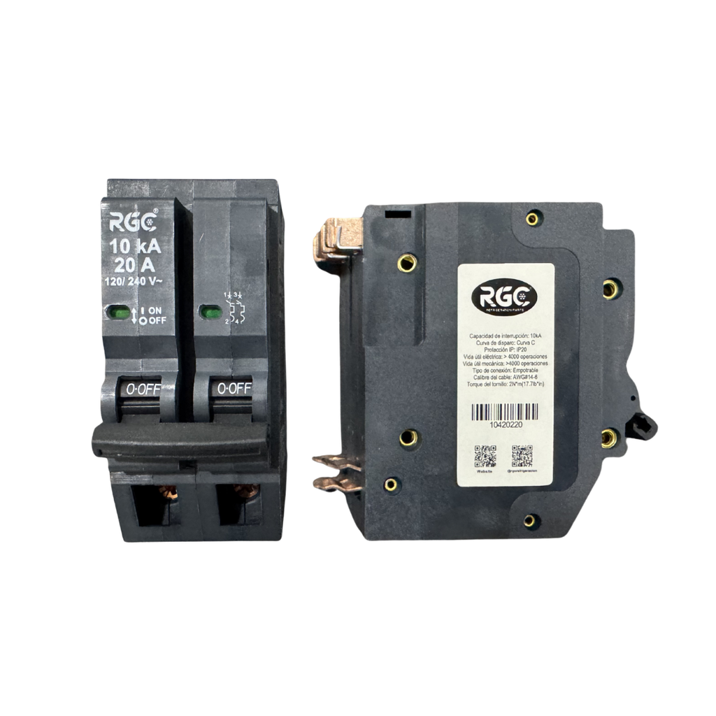 Breaker termomagnético Square D tipo QO 2 polos 30A 240V 60Hz RGC